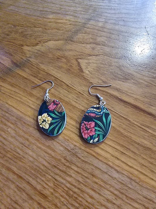 Floral Beer Can Earrings